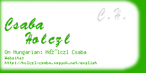 csaba holczl business card